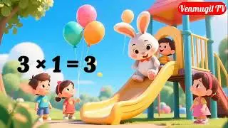 Learn 3 Times Table with Cute Rabbit | Nursery Math Song 🐰📚| Preschool Learning 🐰🎓