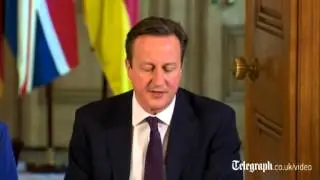 David Cameron remarks on Ukraine during press conference with Angela Merkel