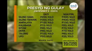 Balitang Amianan: Suplay ng Ilang Gulay, Nagkukulang