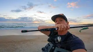Surf Fishing Beautiful Beach and Inlet on Light Tackle (Catch and Cook)