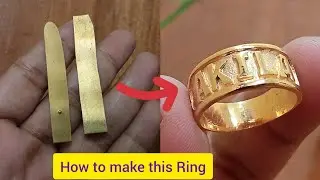 How gold nameplate ring is made | Gold ring making