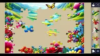 Vibrant Valley of flowers and butterflies😍//#beautiful gaming puzzle 🧩@JigsawPuzzle928 