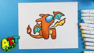 How to Draw an AMONG US CHARIZARD