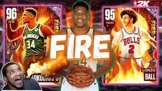 FIRE PACK OPENING FOR PINK DIAMOND GIANNIS, LONZO BALL | NBA 2K23 MYTEAM | SEASON 3 IS HERE #ad #fyp