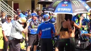 MotoAmerica Sonoma Raceway 2017 Saturday Superbike Podium Roll in