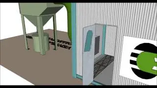 Container Blast Room With Airwash & Ventilation Dust Collector