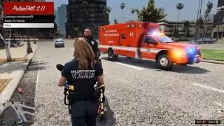 Gta 5 LSPDFR Let's Play As a LAFD Female EMT First Responder - Paramedic/EMS Mods!