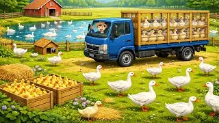 Duck Farm Transport Operation 🚚🦆 | Moving Livestock Across the Countryside | Real Farm Animation