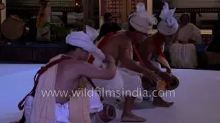 Manipuri dancers perform Pung Cholom: Khajuraho Dance Festival 2017