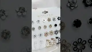 12 pair earrings card #jewellery #shortsfeed #ytshorts #earrings #trending