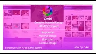 Omid - Creative Material Design Website Template | Themeforest Review and Download