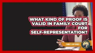 What Kind Of Proof Is Valid In Family Court For Self-representation? - Family Law Gurus