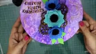 Mix Media with Handmade Felt Flowers - Catch Your Dreams #creative2015minds