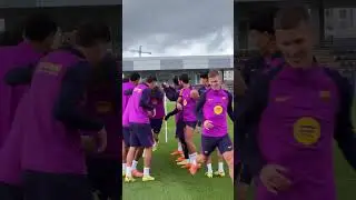 Lewy and Olmo are back with the group 👏 #fcbarcelona #shorts