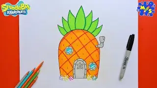Spongebob House Drawing Tutorial | Easy Steps for Beginners