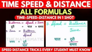 Time Speed & Distance | Important Formulas & Tricks Explained | Maths for School & Competitive Exams