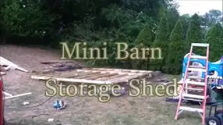 Wood Outdoor Mini Barn Storage Shed