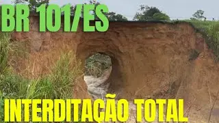 A PISTA ABRIU NA BR-101, KM 169, ARACRUZ E LINHARES - (ES) TOTALMENTE INTERDITADA DEVIDA AS CHUVAS