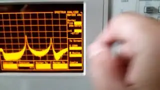 An&aacute;lise de um filtro de VHF usando Monitor de Servi&ccedil;o HP8285A