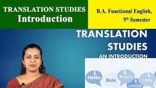 Translation studies Introduction |  Christ OpenCourseWare