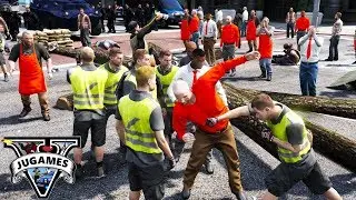 💥GILETS JAUNES VS FOULARD ROUGE💥GTA 5 MOD