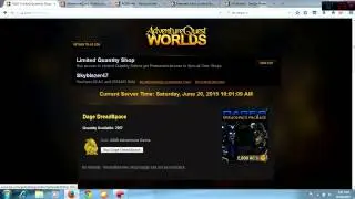 AQW 2015 Limited Quantity Shops out of stock in 15 seconds!