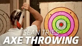 Sean tries AXE THROWING in Halifax
