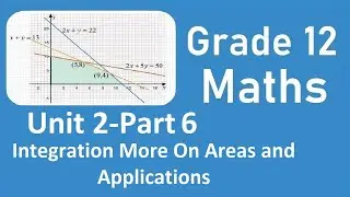 Grade 12 math's unit 2 part 6  Integration More On Areas and Applications   | new curriculum
