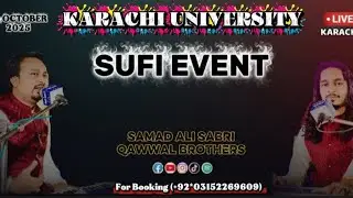  SUFI NIGHT EVENT KARACHI UNIVERSITY LIVE at SAMAD ALI SABRI QAWWAL BROTHERS BOOKING (+9203152269609
