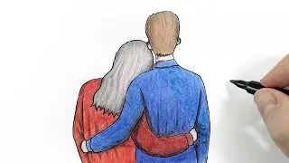 Рисуем влюбленную пару поэтапно