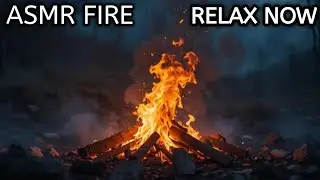 Relaxing fire sound & visuals. cozy fireplace. satisfying fire sound ( ASMR )