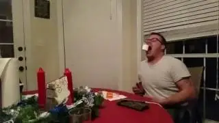 Matt catching a Marshmallow to the face!