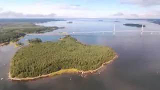 Bergsk&auml;r recreational island next to Replot bridge in Finland.