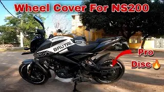 Pro Disc Wheel Cover installation in NS200🤩 | Best Wheel Cover for NS200
