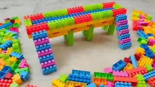 Satisfying DIY Bridge ASMR/Building Blocks/Lego building blocks/block game#asmr#buildingblocks#lego