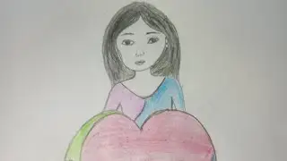 طريقة رسم فتاة للمبتدئين  طريقه رسم بنت بطريقة سهلة جدا  drawing #how #reminder #voiceeffects  #art 