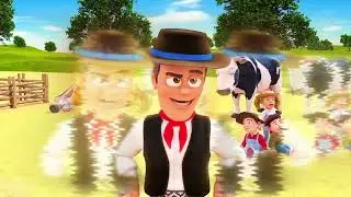 El Pollito Pio 3D - Canciones de la Granja deZenón -el Pollito y el Tractor de lagranja vaca