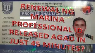 Magkano Ba At Paano Mag Renew Ng MARINA Professional ID ? Released Agad In Just 45 Minutes? Alamin.
