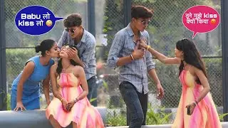 Kissing Prank On Stranger Cute Girl 🤪 || ये तो ग़ुस्सा हो गई 😳 || Squad Sachin Short ||