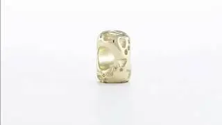 Reflection Beads 14k Yellow Gold Dog Bone Bead QRS254