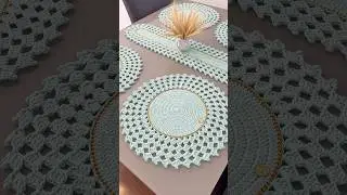 Clica no texto acima ⬆️ Sousplat de croche passo a passo trilho de mesa de croch&ecirc; tutorial sol