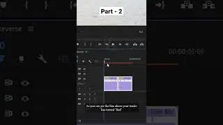Premiere pro Reverse & freeze timer #part2  #premierepro #pr #videoediting