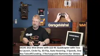 DEERC D11 Mini Drone with LED RC Quadcopter with Toss to Launch, Circle Fly, 3D Flip, Auto Hovering