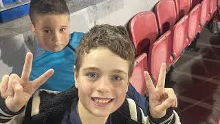Me and my friend name Colby at our first soccer game ￼