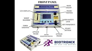 Advanced Laser Therapy Unit (Hot and Cold) with Two Probes and a Preprogrammed Digital LCD Display