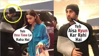 Alia Bhatt IGNORING Injured BOYFRIEND Ranbir Kapoor  After FIGHT in Car at Airport