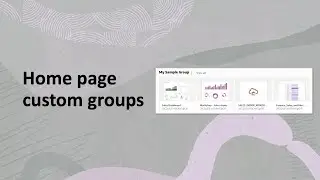 Oracle Analytics home-page custom groups