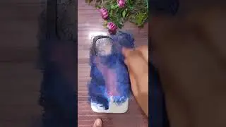 Galaxy painting on a iPhone case #krazy plaza 🌌 #youtubeshorts #subscribe #art #painting galaxy