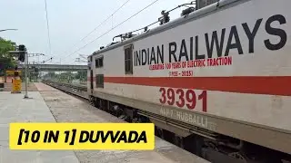 [10 IN 1] DUVVADA RAILWAY STATION FREIGHT TRAINS + SWARNA JAYANTI + BOKARO + LTT KAKINADA + PRASANTI