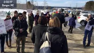 Silent Protest of Senator Susan Collins, Bangor Maine, February 22 2017